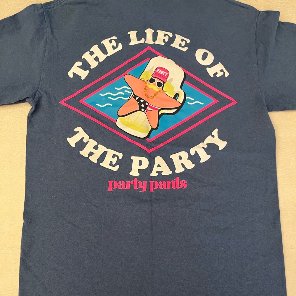 Party Pants Blue Short Sleeve Tee